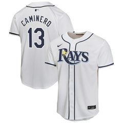 Junior Caminero Tampa Bay Rays Nike Youth Home Player Game Jersey - White Jerseys