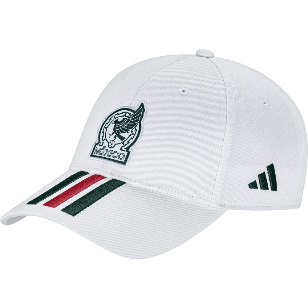 Mexico National Team Unisex FIFA x World Cup 2026 3 Stripes Baseball Adjustable Hat White - Adidas discount