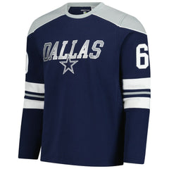 Dallas Cowboys G-III Sports by Carl Banks Adaptive Lord Stanley Crewneck Sweatshirt - Navy Sweatshirts