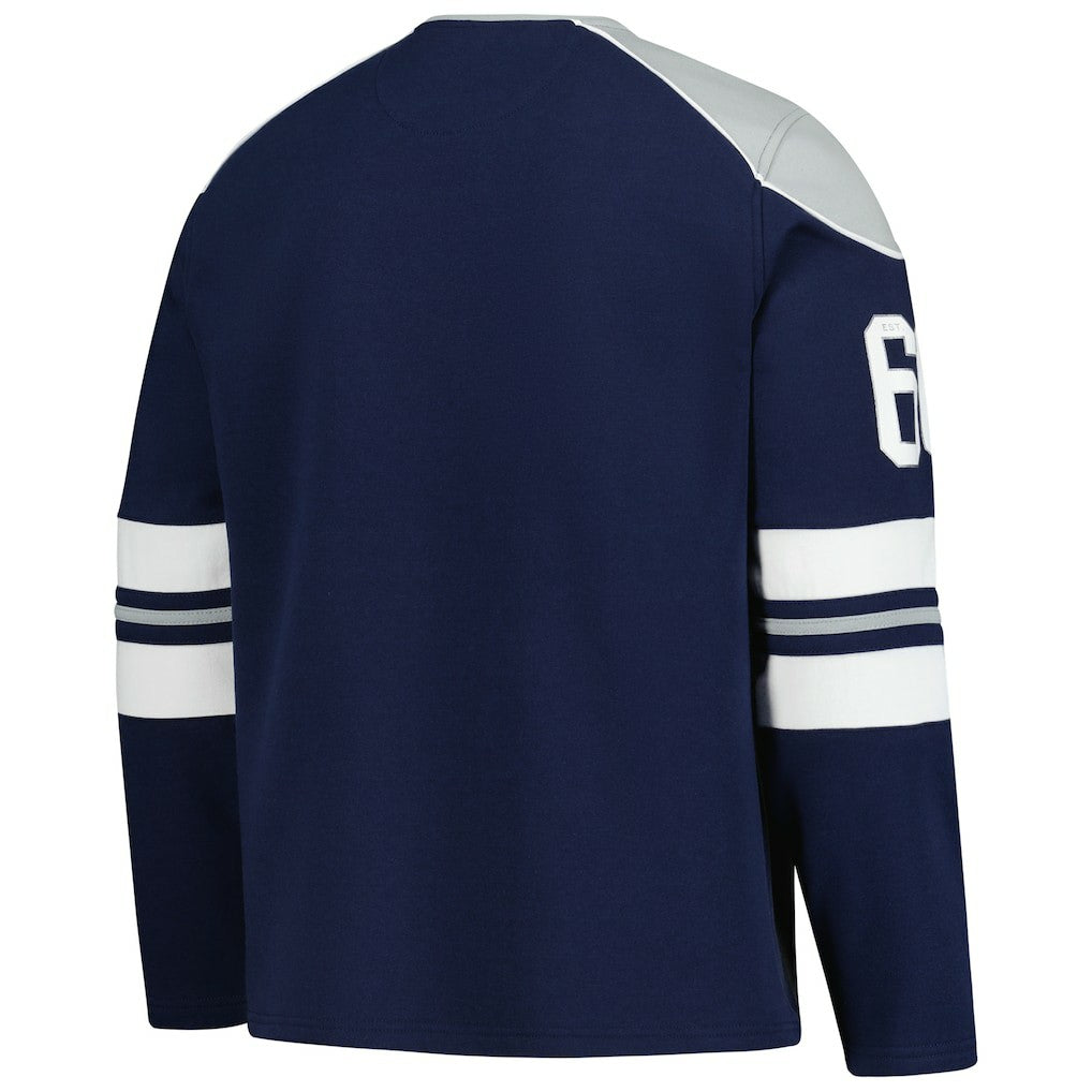 Dallas Cowboys G-III Sports by Carl Banks Adaptive Lord Stanley Crewneck Sweatshirt - Navy Sweatshirts
