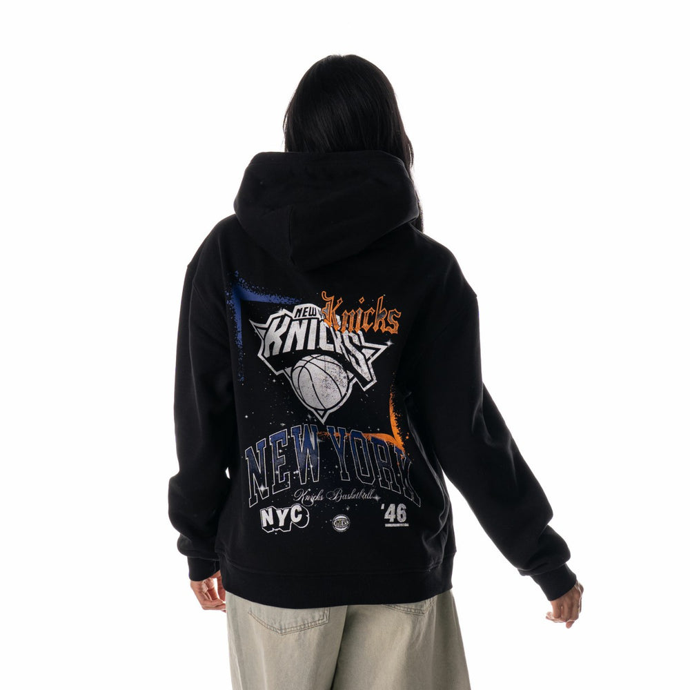 New York Knicks The Wild Collective Unisex Splatter Premium Hoodie Black