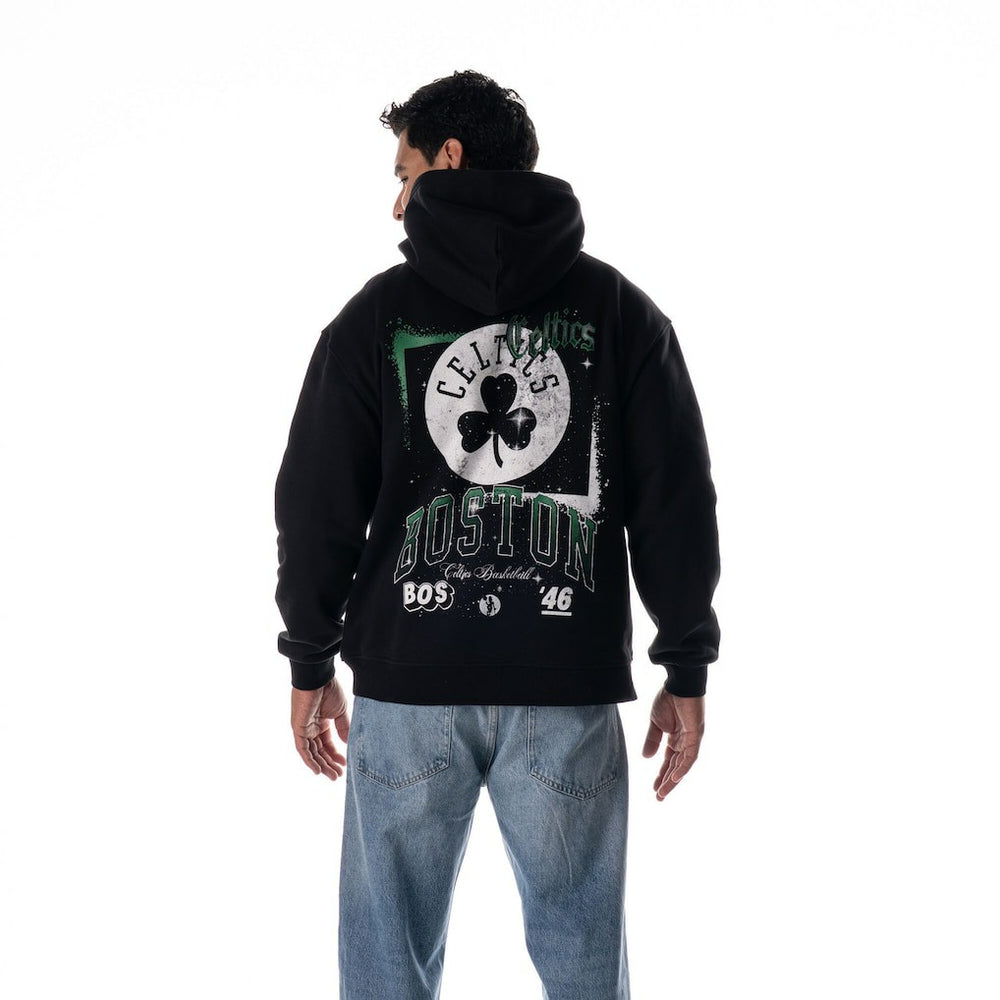 Boston Celtics The Wild Collective Unisex Splatter Premium Hoodie Black