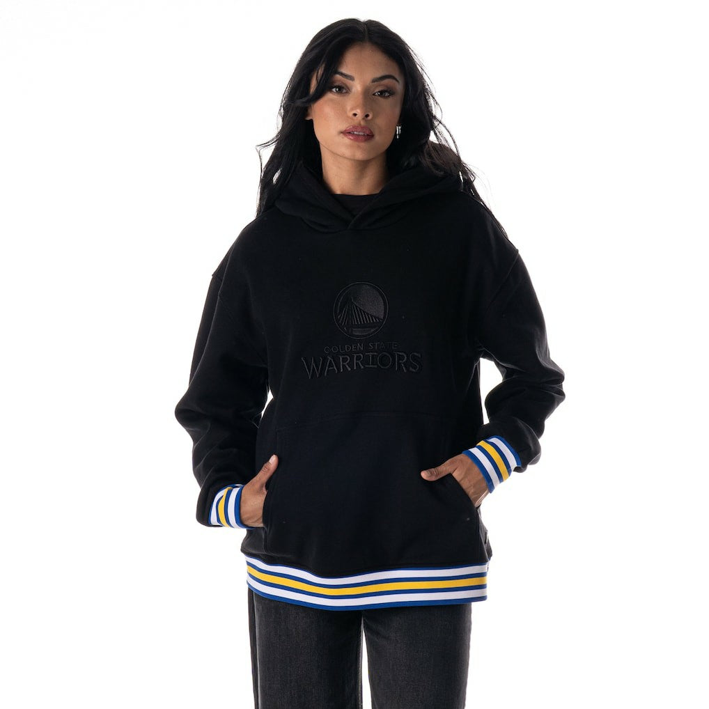 Golden State Warriors The Wild Collective Unisex Custom Rib Tonal Premium Hoodie Black outlet