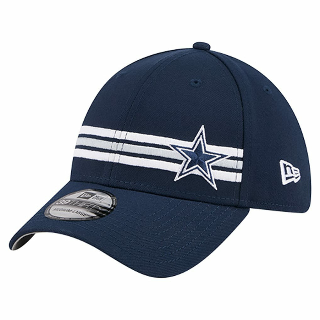 Dallas Cowboys New Era Stripes 39THIRTY Flex Hat - Navy Hats