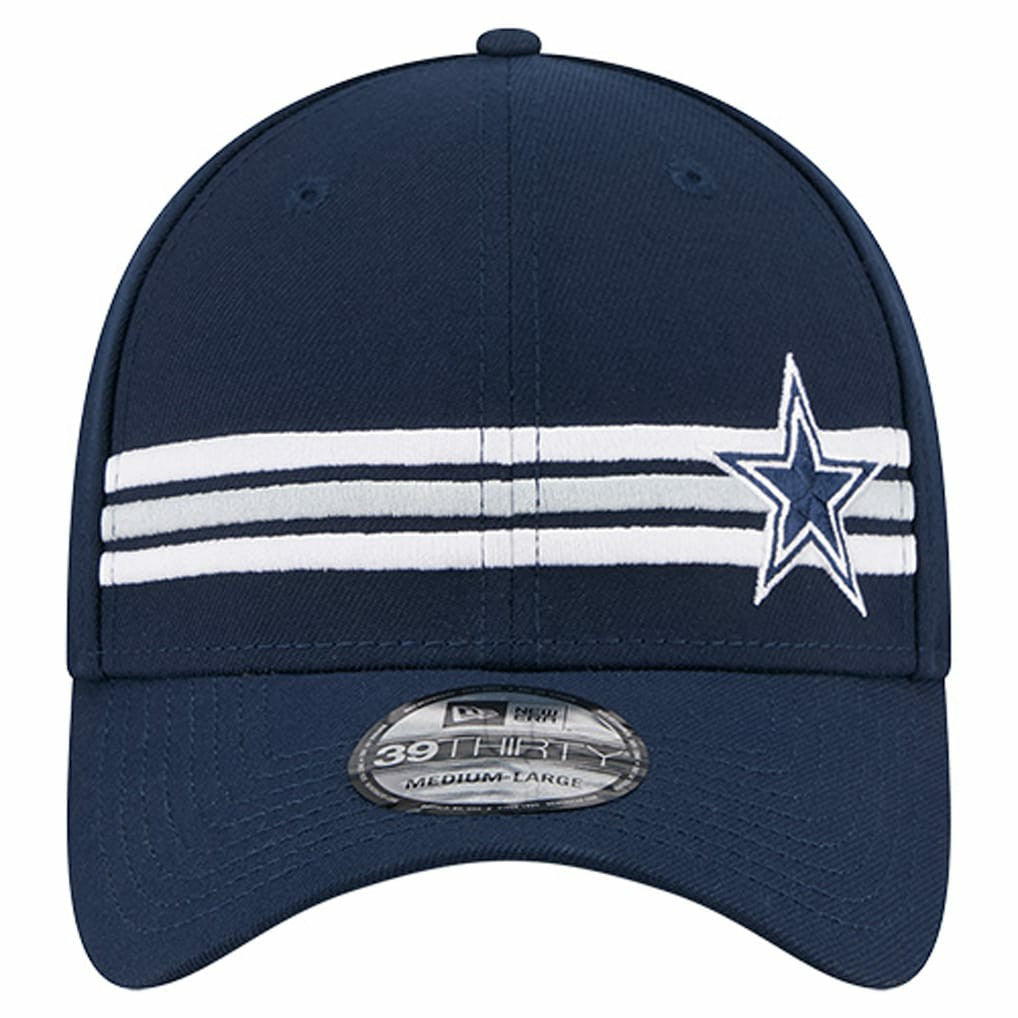 Dallas Cowboys New Era Stripes 39THIRTY Flex Hat - Navy Hats