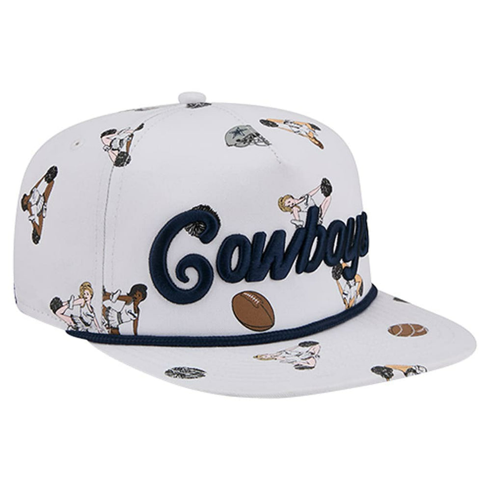 Dallas Cowboys New Era Team Cheer 19TWENTY Snapback Hat - White Hats