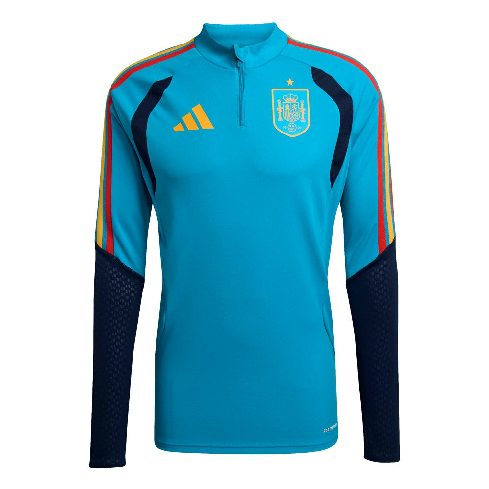 Spain National Team FIFA x World Cup 2026 Tiro Quarter-Zip Training Top Turquoise - Adidas