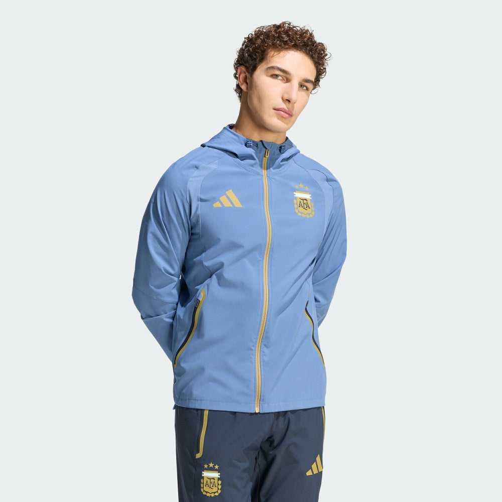 Argentina National Team FIFA x World Cup Tiro Travel Raglan Full-Zip Windbreaker Hoodie Blue - Adidas outlet