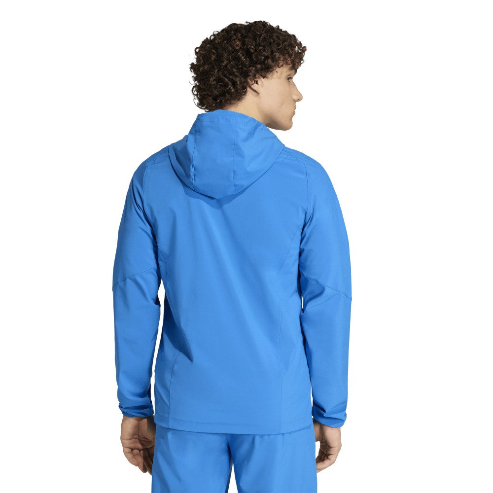 Colombia National Team FIFA x World Cup 2026 Tiro Travel Raglan Full-Zip Windbreaker Hoodie Blue - Adidas cheap