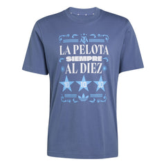 Argentina National Team FIFA x World Cup 2022 Winners Amply T-Shirt Blue - Adidas