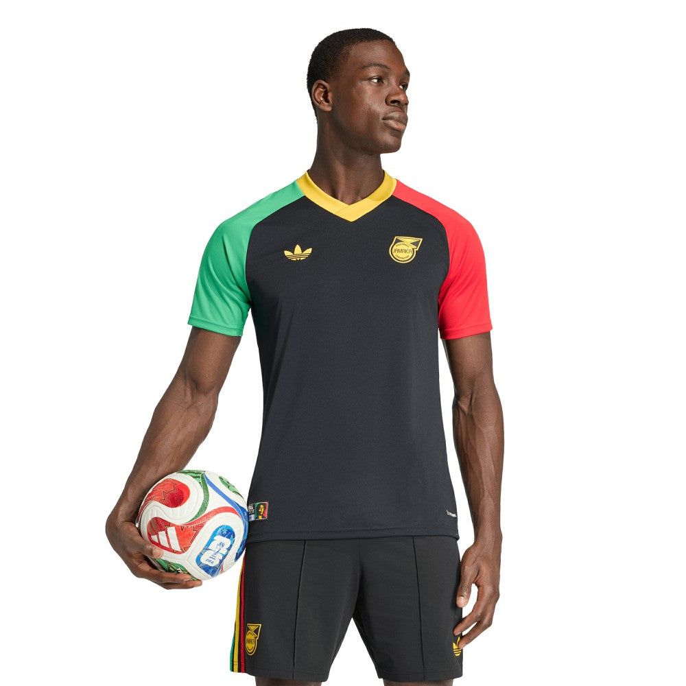 Jamaica National Team 2026 Pre-Match Training Jersey Black - Adidas discount