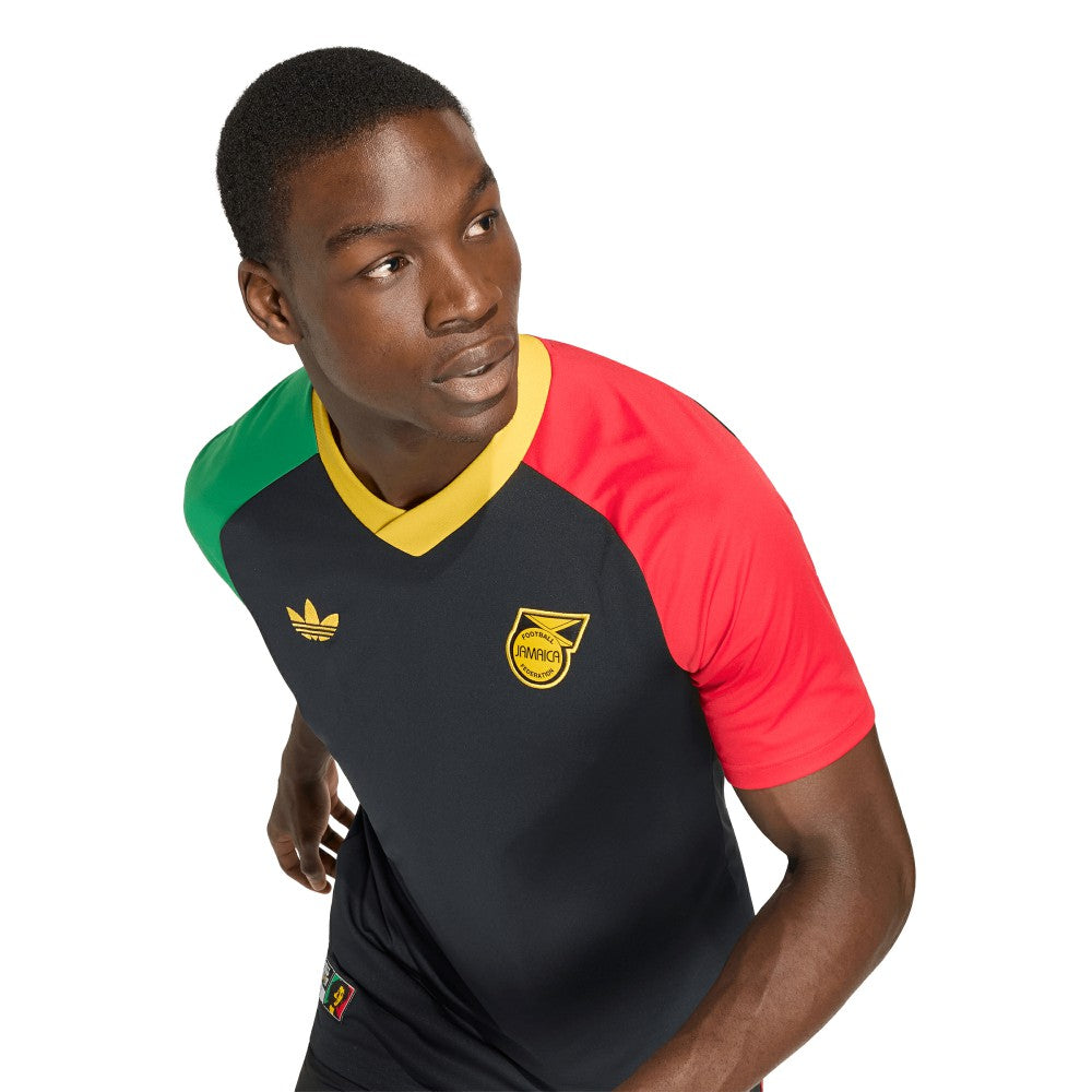 Jamaica National Team 2026 Pre-Match Training Jersey Black - Adidas discount