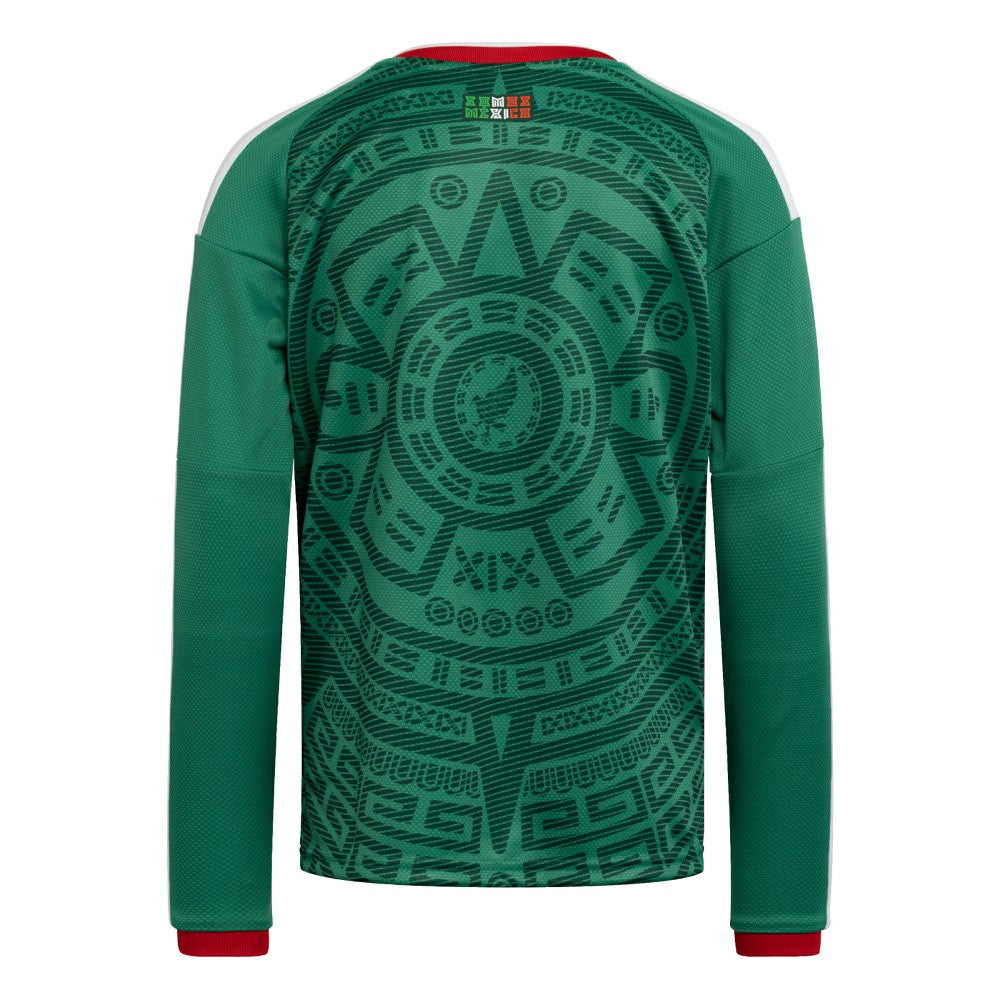Mexico National Team Youth FIFA x World Cup 2026 Home Replica Long-Sleeve Jersey Green - Adidas sale