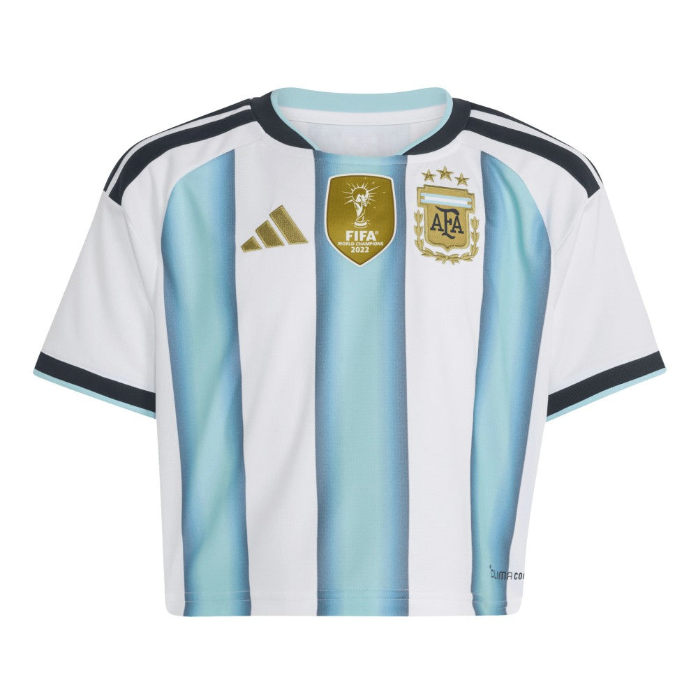 Argentina National Team Women's FIFA x World Cup 2022 Winners Home Cropped Replica Jersey White - Adidas on sale