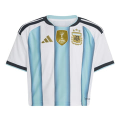 Argentina National Team Women's FIFA x World Cup 2022 Winners Home Cropped Replica Jersey White - Adidas on sale