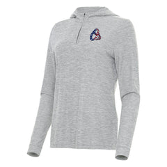 Baltimore Orioles Antigua Women's Daybreak Quarter-Zip Hoodie - Heather Gray Hoodies
