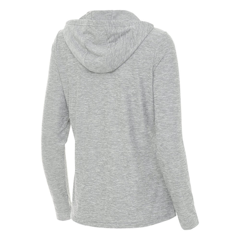 New York Mets Antigua Women's Daybreak Quarter-Zip Hoodie - Heather Gray Hoodies