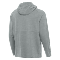 Seattle Mariners Antigua Spikes Stars and Stripes Team Logo Quarter-Zip Pullover Hoodie - Heather Gray Hoodies