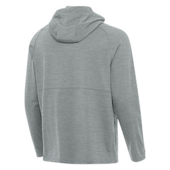 Kansas City Royals Antigua Spikes Stars and Stripes Team Logo Quarter-Zip Pullover Hoodie - Heather Gray Hoodies