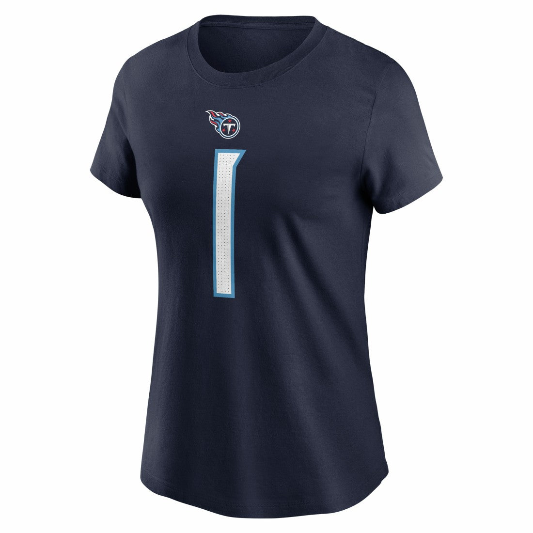 Cameron Ward Tennessee Titans Women's Name & Number T-Shirt - Navy T-shirts
