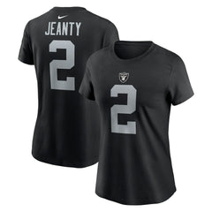 Ashton Jeanty Las Vegas Raiders Women's Name & Number T-Shirt - Black T-shirts