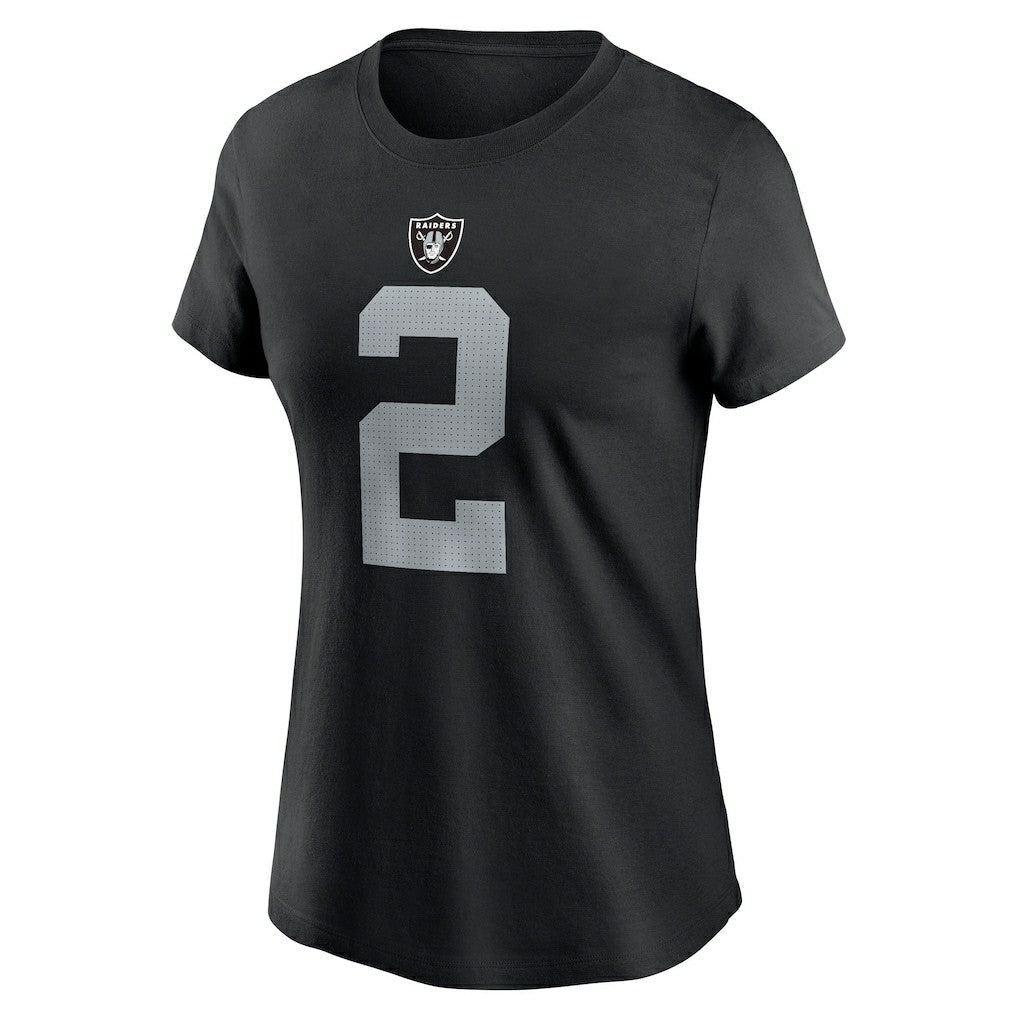 Ashton Jeanty Las Vegas Raiders Women's Name & Number T-Shirt - Black T-shirts