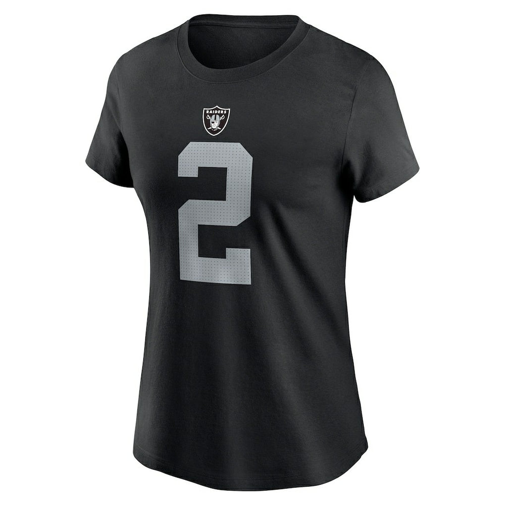 Ashton Jeanty Las Vegas Raiders Women's Name & Number T-Shirt - Black T-shirts