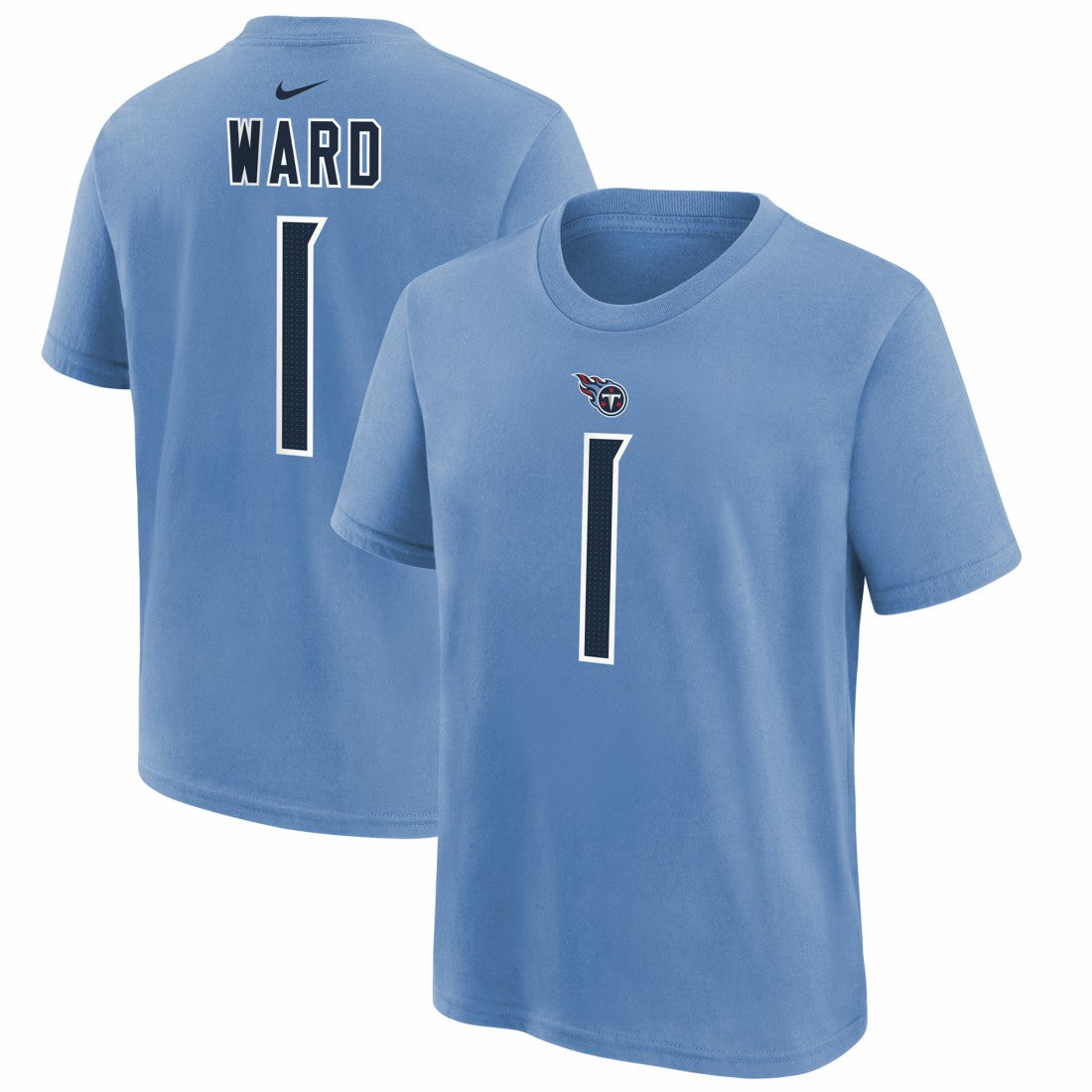 Cam Ward Tennessee Titans Youth 2025 NFL Draft First Round Pick Name & Number T-Shirt - Navy T-shirts