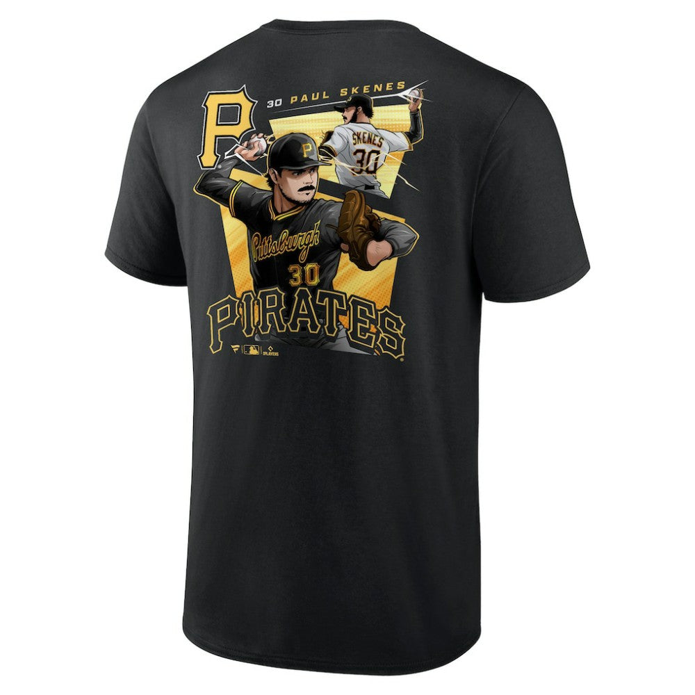 Paul Skenes Pittsburgh Pirates Anime Player T-Shirt - Black T-shirts