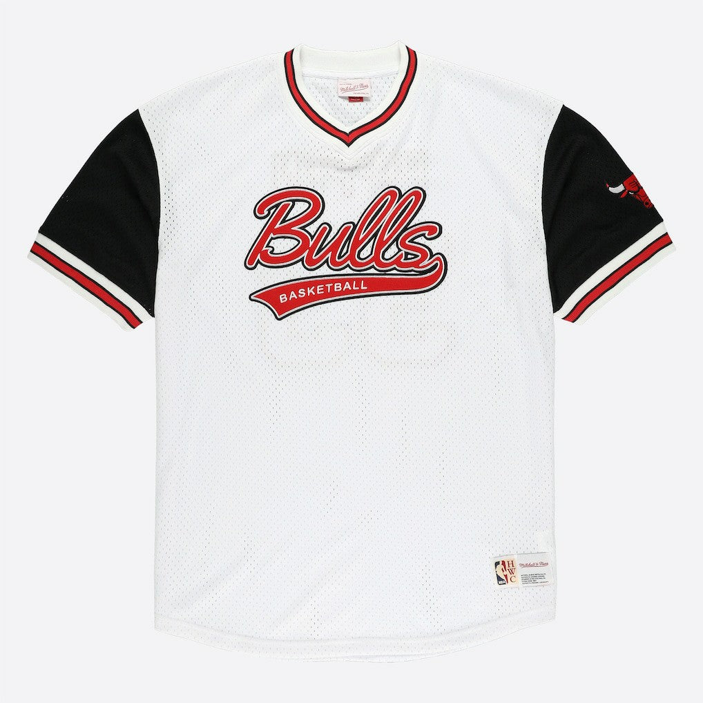 Scottie Pippen Chicago Bulls Player Mesh V-Neck Shirt White - Mitchell & Ness