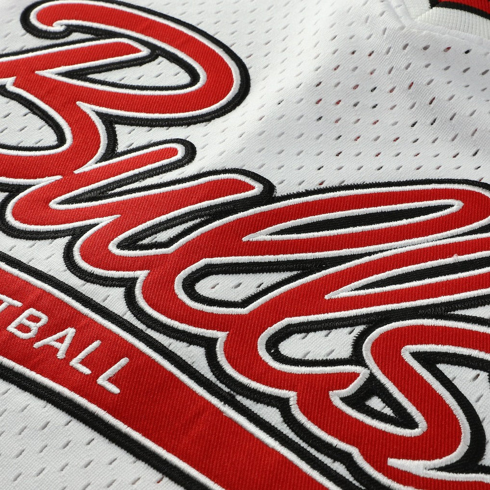 Scottie Pippen Chicago Bulls Player Mesh V-Neck Shirt White - Mitchell & Ness
