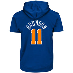 Jalen Brunson New York Knicks Big & Tall Short Sleeve Hoodie Blue - Fanatics outlet
