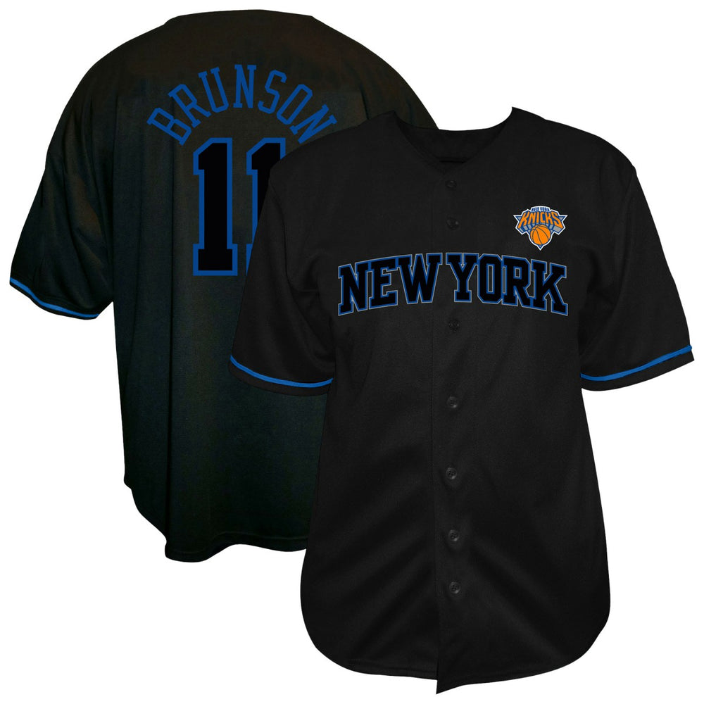 Jalen Brunson New York Knicks Big & Tall Name & Number Fashion Jersey Black - Fanatics