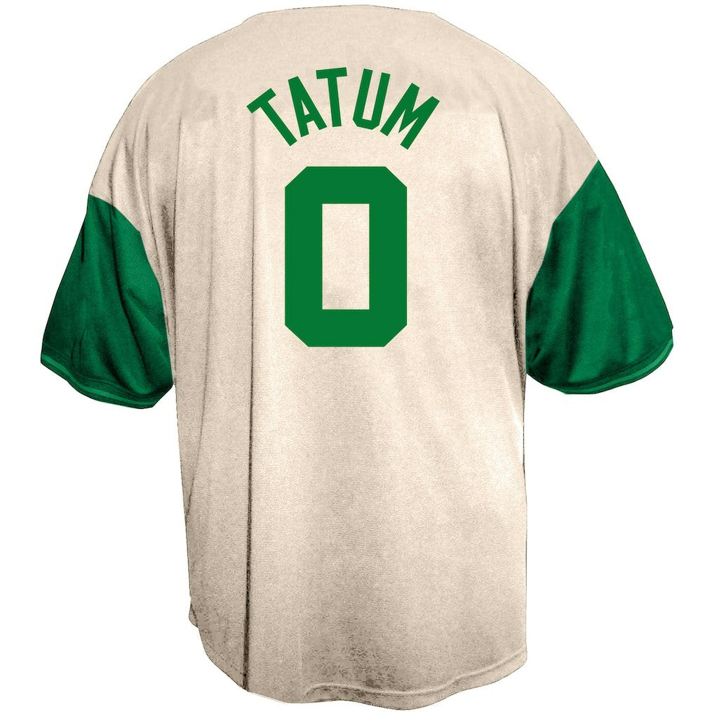 Jayson Tatum Boston Celtics Baseball Jersey Cream - Fanatics