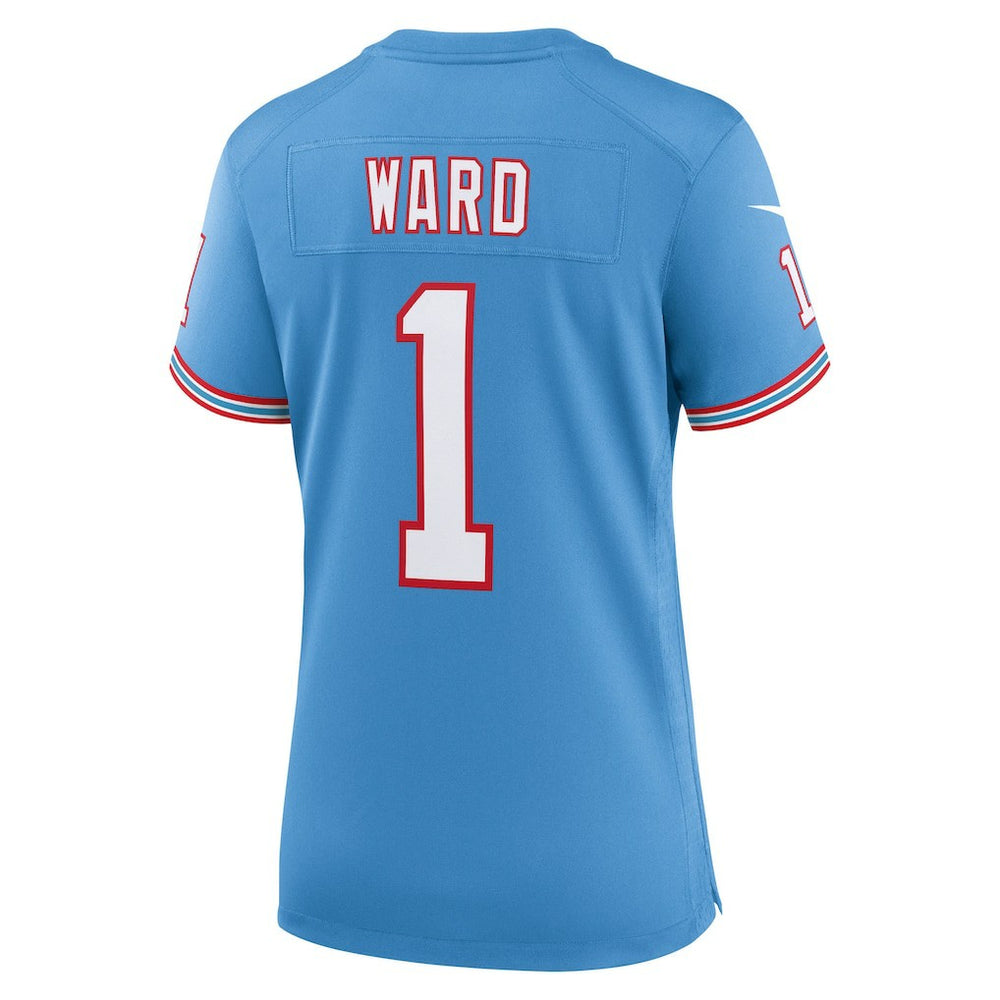 Cam Ward Tennessee Titans Women's 2025 NFL Draft 2nd Alternate Game Jersey - Light Blue Jerseys