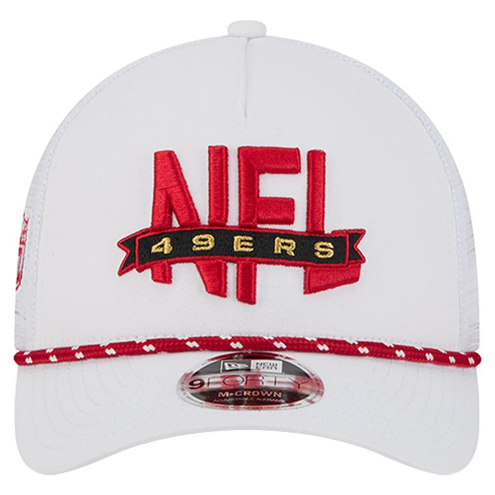 San Francisco 49ers New Era NFL 9FORTY A-Frame M-Crown Adjustable Trucker Hat - White Hats