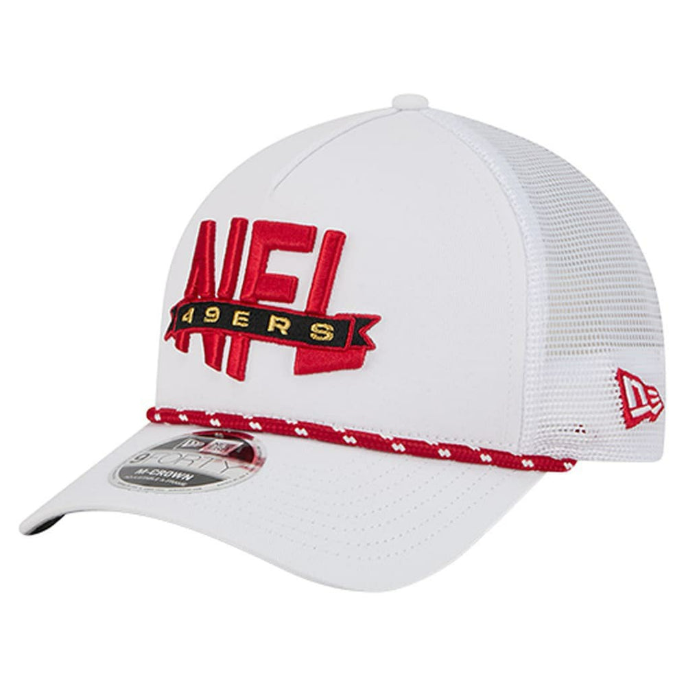 San Francisco 49ers New Era NFL 9FORTY A-Frame M-Crown Adjustable Trucker Hat - White Hats