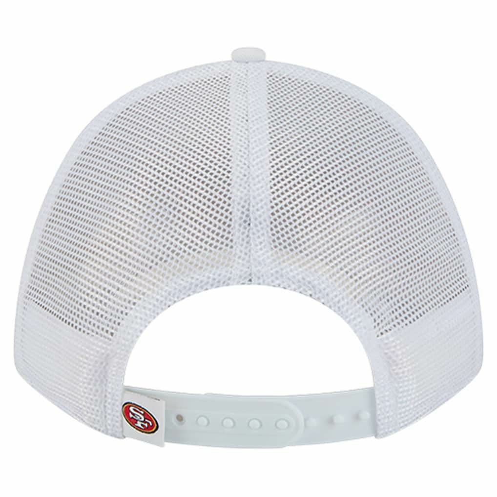 San Francisco 49ers New Era NFL 9FORTY A-Frame M-Crown Adjustable Trucker Hat - White Hats
