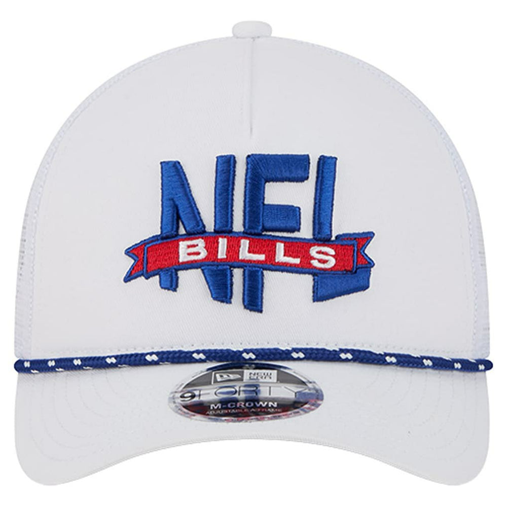 Buffalo Bills New Era NFL 9FORTY A-Frame M-Crown Adjustable Trucker Hat - White Hats