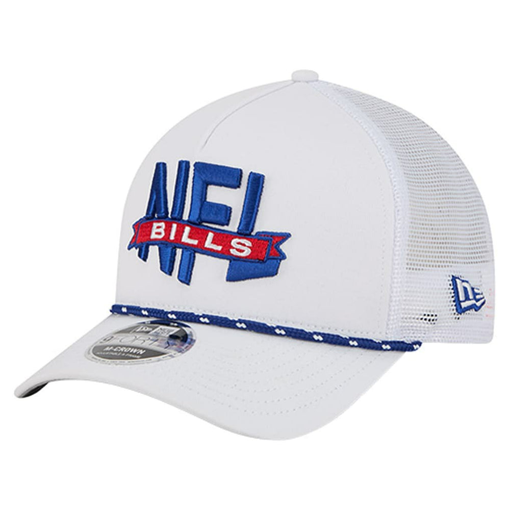 Buffalo Bills New Era NFL 9FORTY A-Frame M-Crown Adjustable Trucker Hat - White Hats
