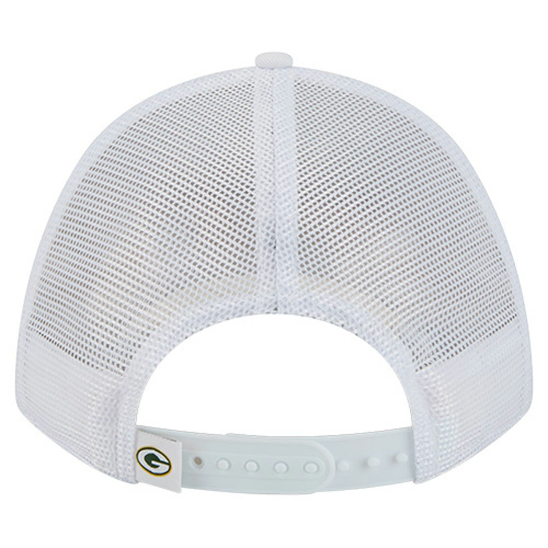 Green Bay Packers New Era NFL 9FORTY A-Frame M-Crown Adjustable Trucker Hat - White Hats