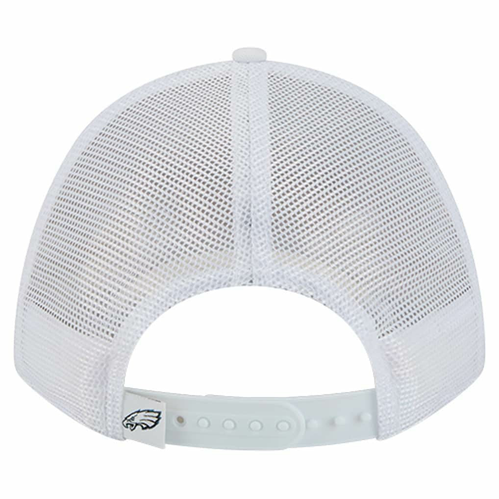 Philadelphia Eagles New Era NFL 9FORTY A-Frame M-Crown Adjustable Trucker Hat - White Hats