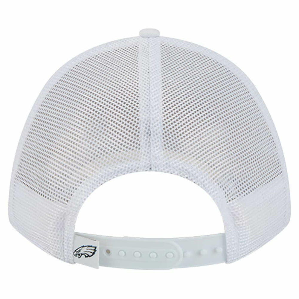 Philadelphia Eagles New Era NFL 9FORTY A-Frame M-Crown Adjustable Trucker Hat - White Hats