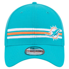 Miami Dolphins New Era Stripes 39THIRTY Flex Hat - Aqua Hats
