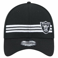 Las Vegas Raiders New Era Stripes 39THIRTY Flex Hat - Black Hats