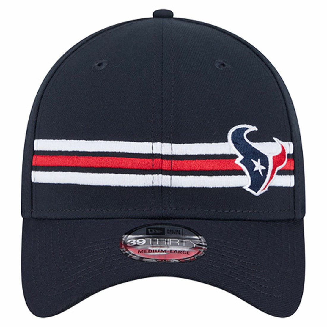 Houston Texans New Era Stripes 39THIRTY Flex Hat - Navy Hats
