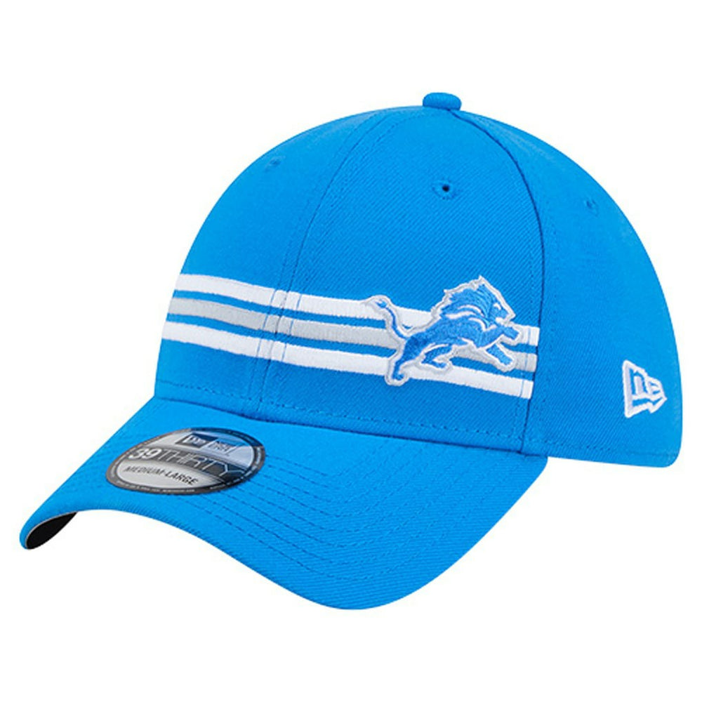 Detroit Lions New Era Stripes 39THIRTY Flex Hat - Blue Hats
