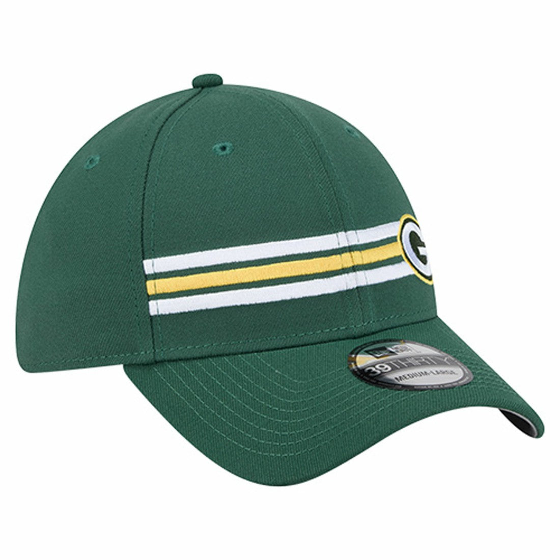 Green Bay Packers New Era Stripes 39THIRTY Flex Hat - Green Hats