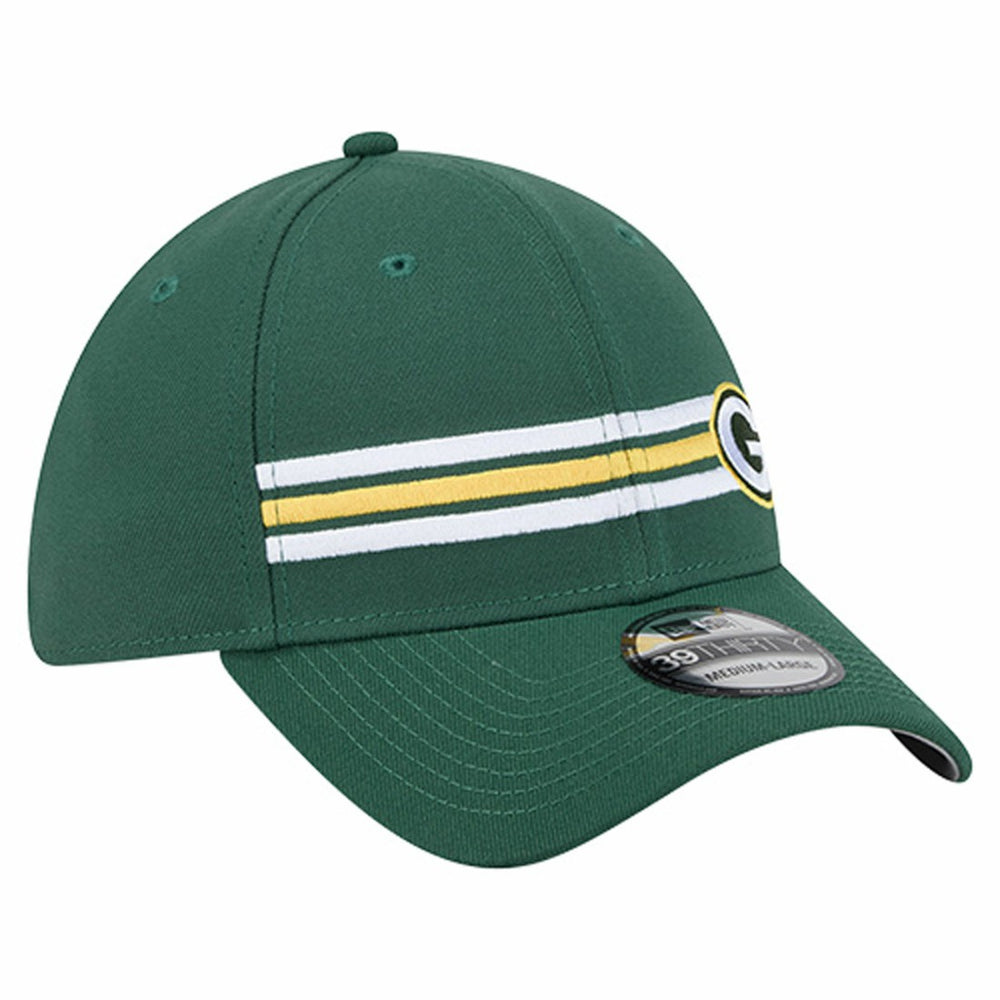 Green Bay Packers New Era Stripes 39THIRTY Flex Hat - Green Hats