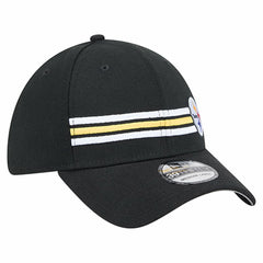 Pittsburgh Steelers New Era Stripes 39THIRTY Flex Hat - Black Hats